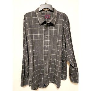UNTUCKit!!! Mens long sleeve, flannel button up shirt; Sz 3XLC